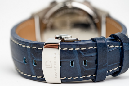 SAPPHIRE BLUE - Blaues Echtlederarmband von LD Watches - Handmade in Italien